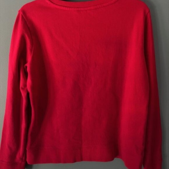A/X Armani Exchange L Red Long Sleeve Sweatshirt Streetwear Athleisure Logo Rib - Picture 2 of 5